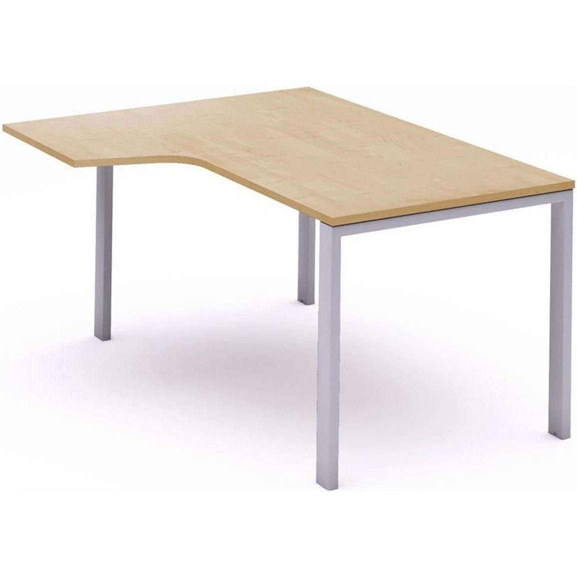 Rocada, Schreibtisch, Schreibtisch Total L-Form links BxTxH 180x120x73cm Gestell grau Platte Melamin buche