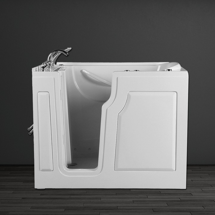 Produktbild PureHaven Seniorenbadewanne 122x71 cm mit Whirlpool-Funktion Wasserdüsen integrierter Tür für leicht (122 cm, 71 cm)