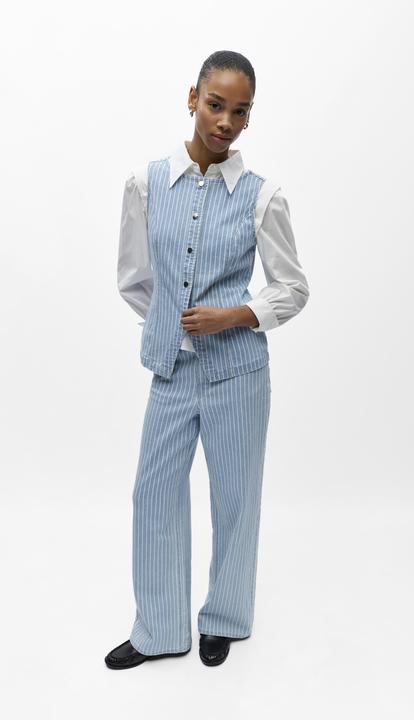 Produktbild Object Gestreifte Wide Leg Jeans (42)