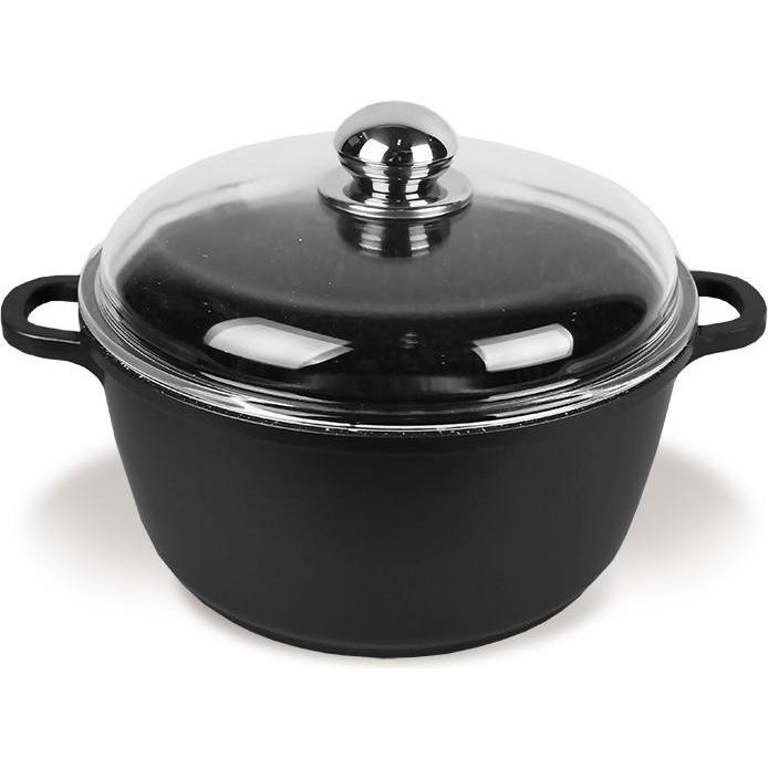 Maestro Garnek z pokrywką 16 cm 1 0 l MR-4616C, Padella + Pentola, Nero
