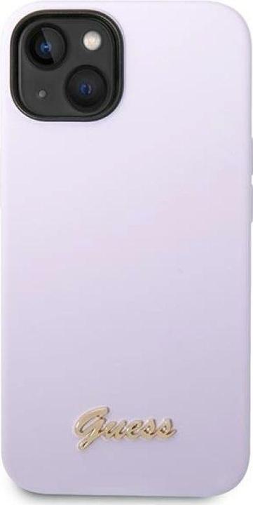 Produktbild Guess GUHCP14SSLSMU iPhone 14 6,1" fioletowy/purple hard case Silicone Vintage Gold Logo (Apple iPhone 14)