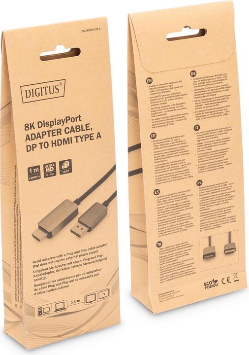 Immagine prodotto Digitus DisplayPort - HDMI (Tipo A) (1 m)