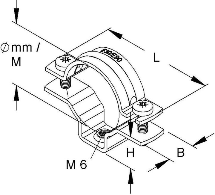 Actual product image Kleinhuis GmbH Co. KG Pipe clamp PG29 D=30-37mm M32 628/30