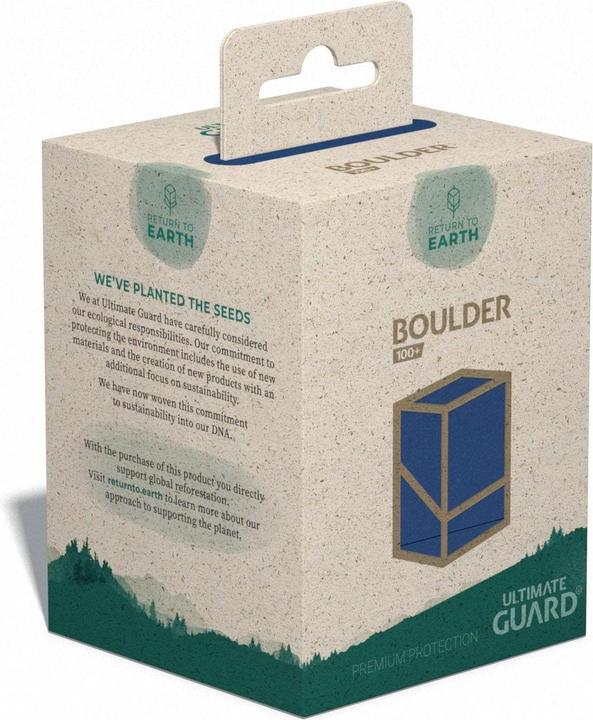 Actual product image Ultimate Guard Card Box Return To Earth Boulder Deck Case 100+ Blue
