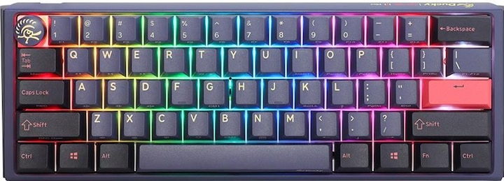 Image du produit Ducky One 3 Cosmic Blue Mini Gaming Keyboard, RGB LED - MX-Red (DE, Filaire)