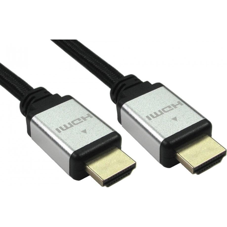 Thumbnail - Cables Direct 3M HDMI 2.1 BL BRAID CABLE / BL AL (3 m, HDMI), Video Kabel