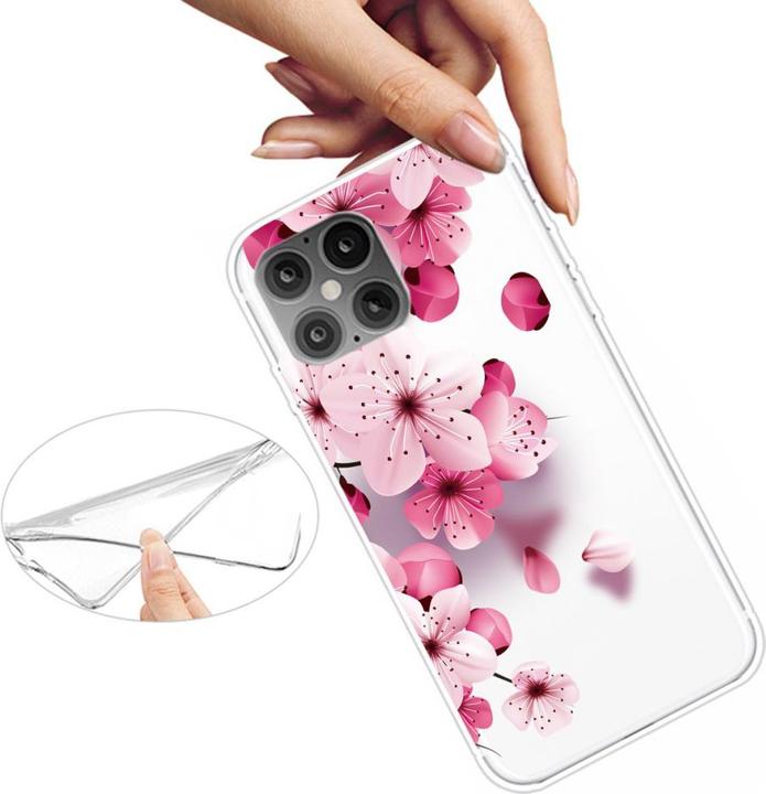 Image du produit Ueli Express iPhone 12 / iPhone 12 Pro Coque en caoutchouc super fine TPU fleurs roses (Apple iPhone 12 Pro, Apple iPhone 12)