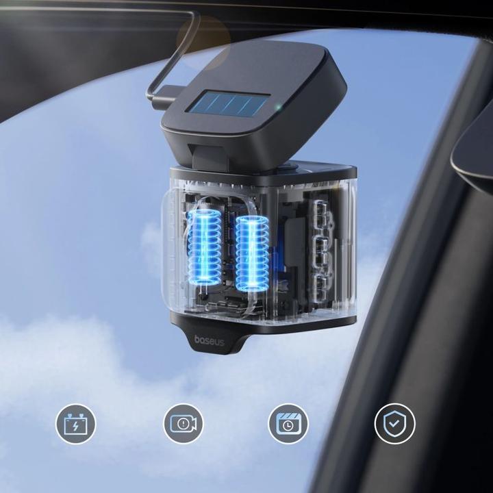 Image du produit Baseus PrimeTrip VD1 Pro Dash Cam 4K Super Capacity Black (Commandes vocales, Écran intégré, Récepteur GPS, Vision nocturne, 4K)