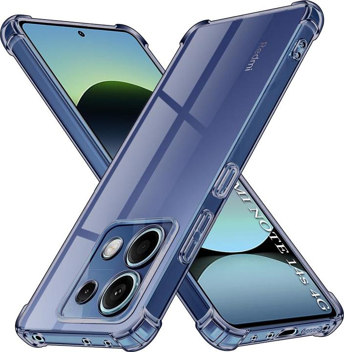 Actual product image Techsuit - Shockproof Clear Silicone - Xiaomi Redmi Note 14S - Smoke Black (Xiaomi Redmi Note 14)