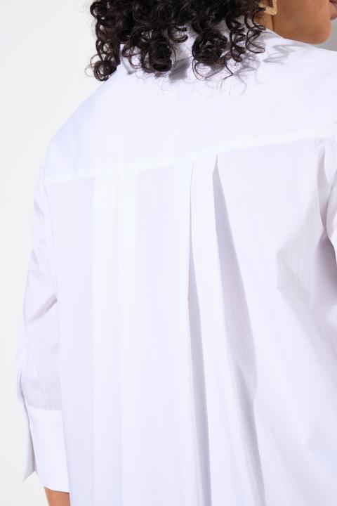 Produktbild Ulla Popken Hemdbluse, Rückenfalte, A-Linie, Hemdkragen, 3/4-Arm (62)
