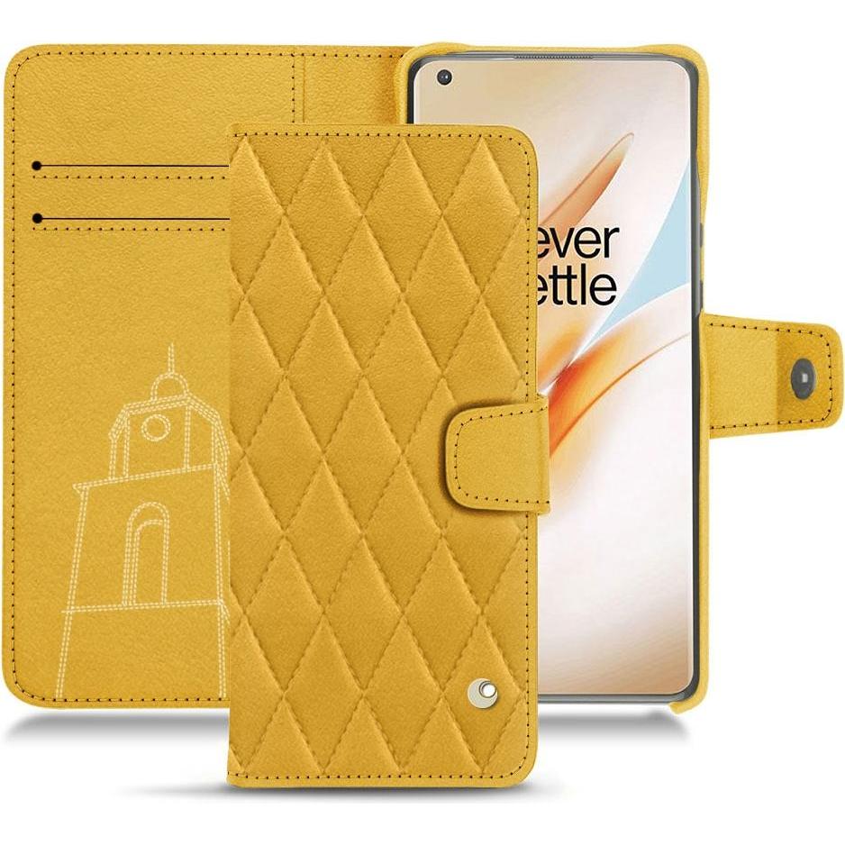 Noreve Lederschutzhülle Wallet (OnePlus 8 Pro), Smartphone Hülle, Orange