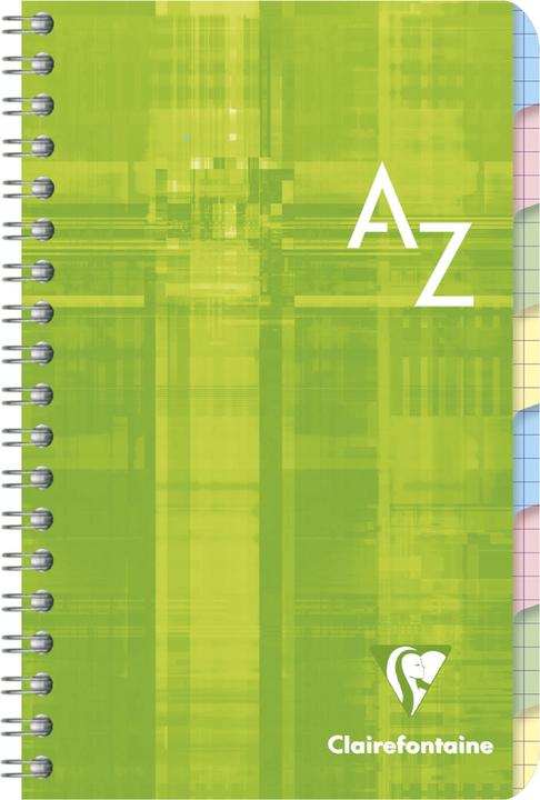 Image du produit Clairefontaine Spiralheft mit Register (11 x 17 cm, Quadrillé, Couverture rigide)