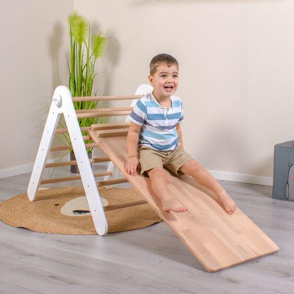 Image du produit Tobi Échelle à grimper et toboggan 2en1 laqué blanc