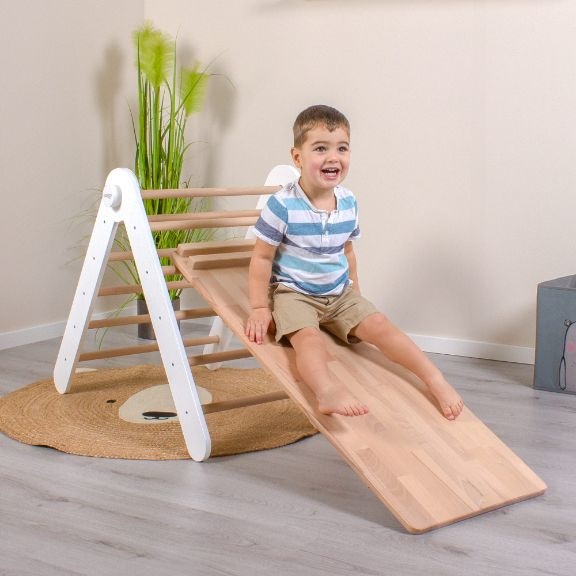 Immagine prodotto Tobi Scala per arrampicarsi e scivolo 2in1 verniciato bianco
