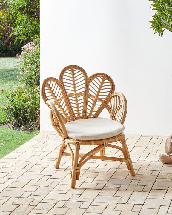 Produktbild Beliani Kinderstuhl Rattan natürlich Pfauform FLORENTINE II (Kinderstuhl)