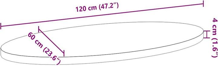 Actual product image VidaXL Lyndsie (120 x 60 x 4 cm)