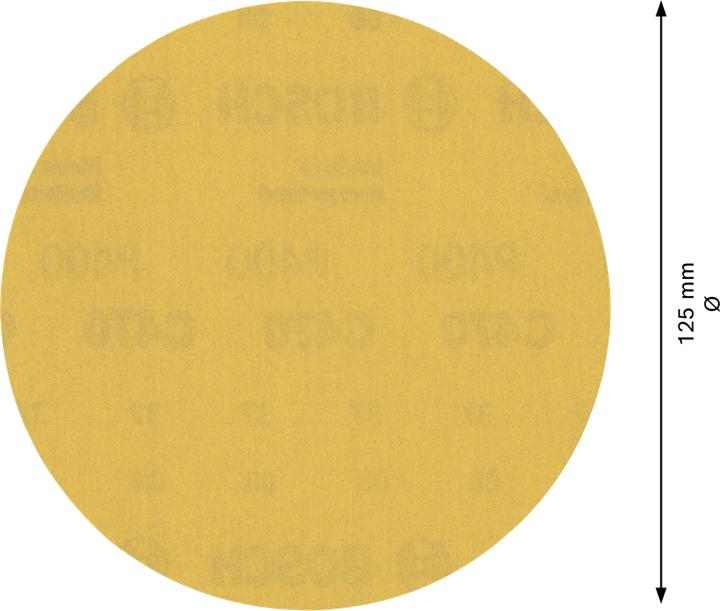 Image du produit Bosch Professional Zubehör EXPERT C470 Papier abrasif sans trous pour meuleuses d'angle et perceuses, 125 mm, G 400, 50 pcs. (400)