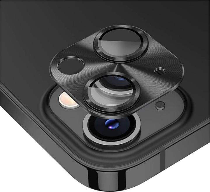 Produktbild Apfelkiste iPhone 15/15 Plus Alu Kamera Protector mit Glas, Vollschutz, Schwarz (1 Stück, Apple iPhone 15 Plus, Apple iPhone 15)