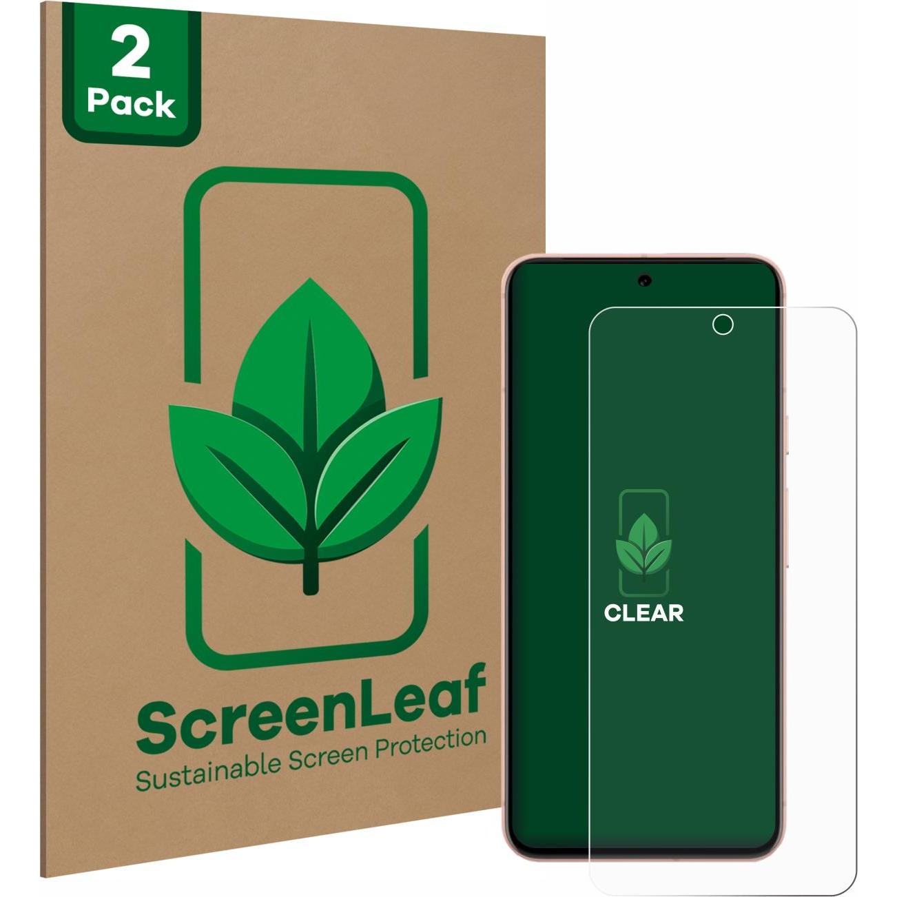 ScreenLeaf Schutzfolie nachhaltiger Displayschutz Displayschutzfolie Folie Klar Transparent (2 Stück, Google Pixel 8), S...