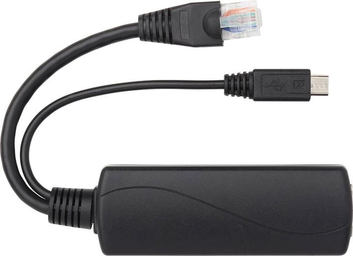 Actual product image Eaton PoE to USB Micro-B and RJ45 Active Splitter 802.af 48V to 5V 1A Up to 100m 328.08ft. (RJ45 (1x))
