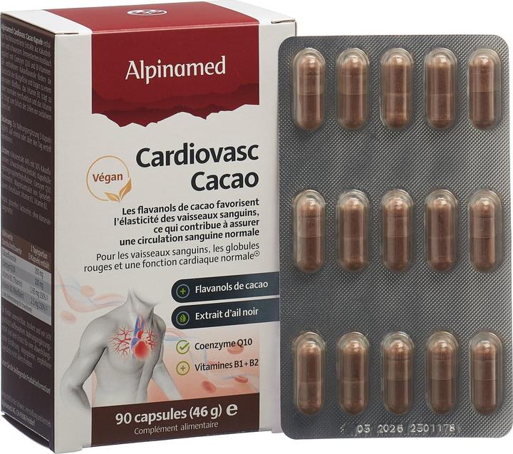 Image du produit Alpinamed Cardiovasc Cacao Caps 90 Pcs (90 pièce(s), Capsules, 93 g)
