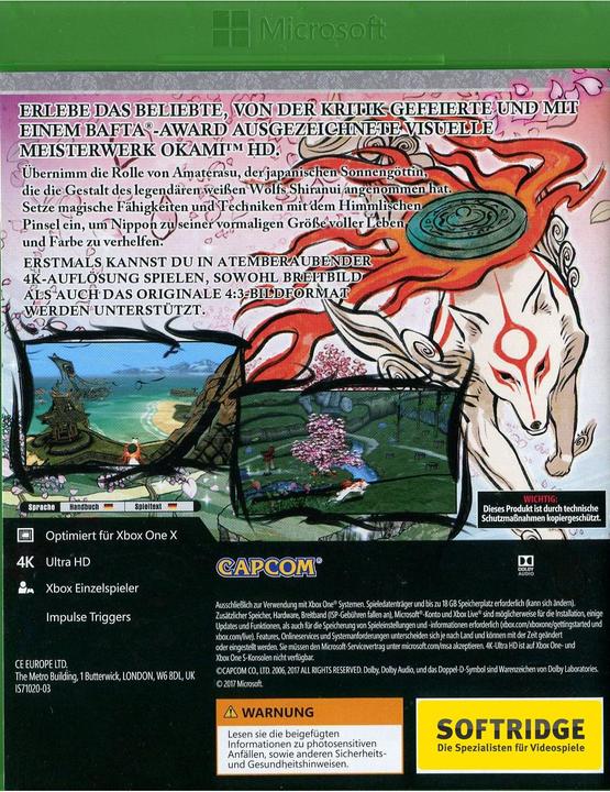 Actual product image Capcom Okami HD (Xbox One X, Xbox Series X, Multilingual)