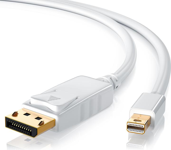 Actual product image CSL Mini DisplayPort to DisplayPort Cable - Audio Video Cable - FullHD - compatible Apple Lenovo Surface (2 m)