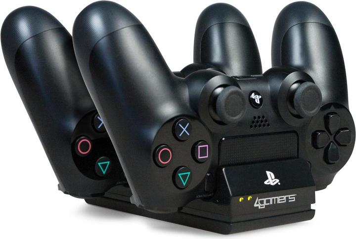 Produktbild 4Gamers Charge+ Twin Charging Dock with Cleaning Cloth (PS4)