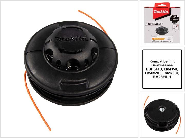 Actual product image Makita 2-strand head Tap&Go Ø 130 mm 2,4 mm ( 191D93-3 ) for petrol scythe EBH341U, EM4350, EM4351U,... (Weed whacker, Trimmer line + line spool)