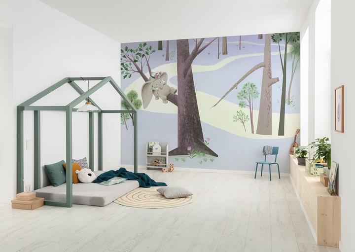 Actual product image Komar Non-woven wallpaper Into Adventure Dumbo Sleep on Tree 8 pcs. 400 x 280 cm (400 x 280 cm)