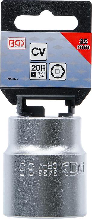 Actual product image BGS Socket, Hexagon 20 mm (3/4") Drive 35 mm (35 mm)