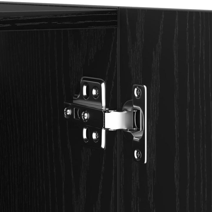 Image du produit vidaXL 3-teiliges Wand-Montage TV-Schrank Set Schwarz Eichenholz Spanplatte (130.50 x 30 x 140 cm)