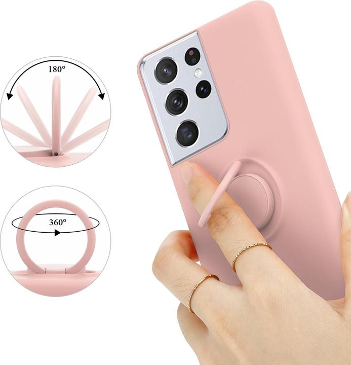 Image du produit Cadorabo TPU Liquid Ring Silicone Case Cover (Samsung Galaxy S22 Ultra)