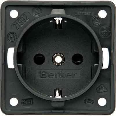 Produktbild Berker Schuko-Steckdose 0941952505 B.MOBIL anthrazit 16A mit KiSi
