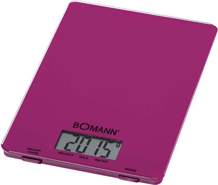 Bomann KW 1515 CB Purple Worktop Square Electronic Kitchen Scale