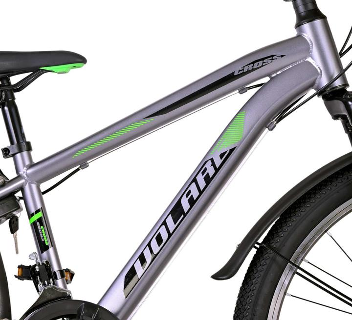 Produktbild Volare Cross Kinderfiets - Jongens - 24 inch - donker Grijs - 18 versnellingen (24")