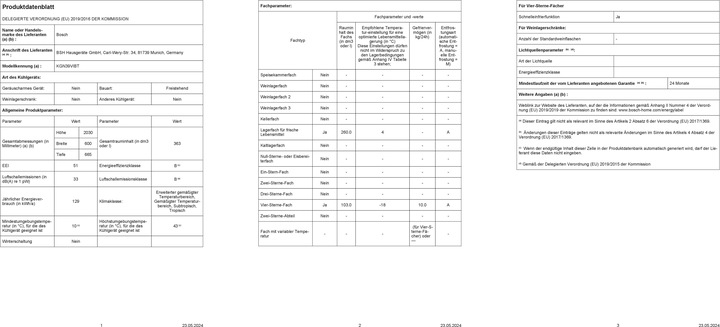 Produktbild Bosch Hausgeräte KGN39VIBT (363 l)