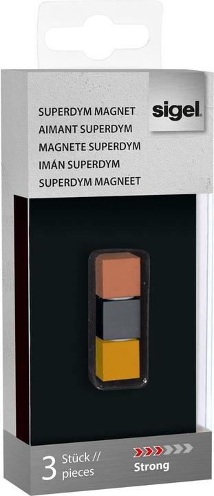 Produktbild Sigel SuperDym-Magnet, Cube-Design (3x)