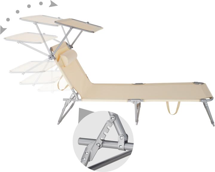 Produktbild tectake Gartenliege (161 cm)