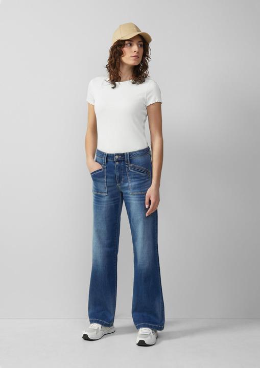 Produktbild S.Oliver T-Shirt Verkürztes Rippshirt mit Rundhalsausschnitt (XXL)