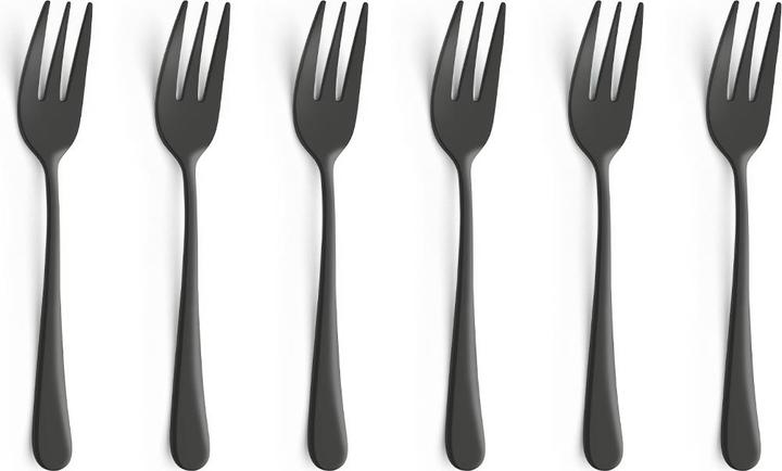 Productafbeelding Amefa AUSTIN Kuchengabel Set 6-teilig, PVD schwarz, satiniert (6 Stuk, Vork)