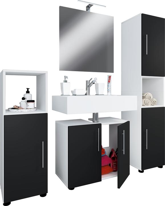 Produktbild VCM 4-tlg. Badmöbel Set Komplettset Holz Flandu ll