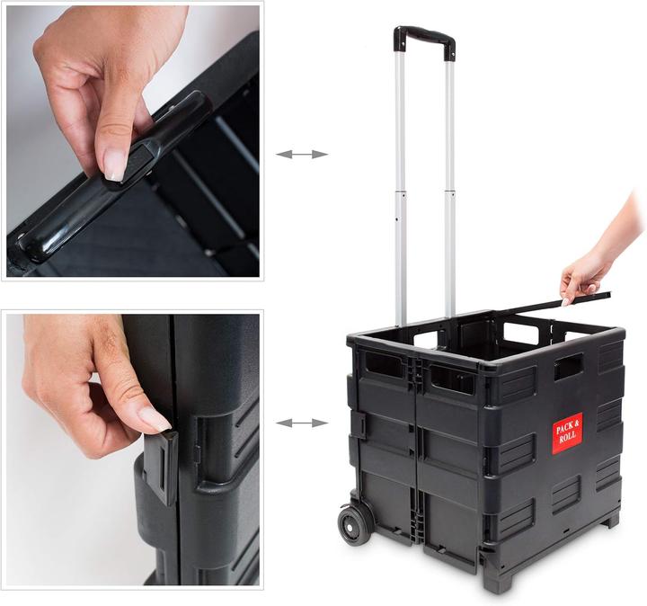 Produktbild Relaxdays Klappbares Einkaufstrolley-Set