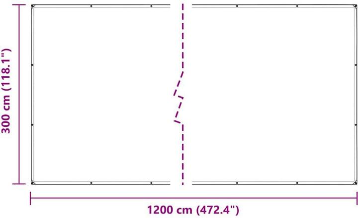 Immagine prodotto vidaXL Telone trasparente con occhielli 3x12 m Telone trasparente in polietilene (12 x 3 m)