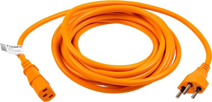 Image du produit Furber.power Câble d'alimentation C13-T12 3.0 m Orange (3 m)
