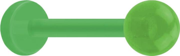 Image du produit Star Piercing Micro Labret vert avec boule vert (sans laiton, Matières plastiques)