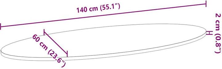 Actual product image VidaXL Lyndsie (140 x 60 x 2 cm)