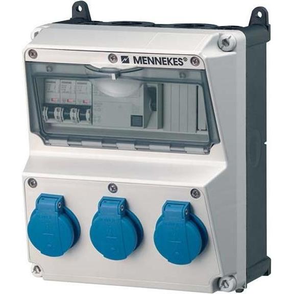 Mennekes, Baustromverteiler, Steckdosen-Kombination (3 x, CEE 32/3)
