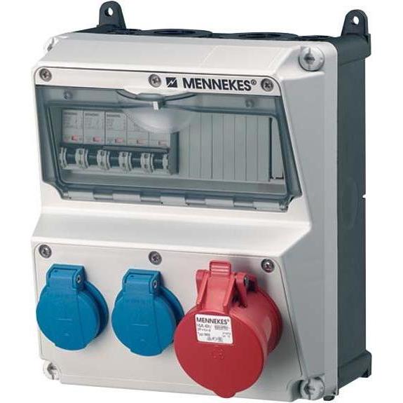 Mennekes, Baustromverteiler, Steckdosen-Kombination (2 x, CEE 16/3)