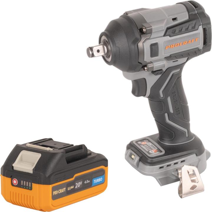 Produktbild Procraft Industrial IW550Abb Akku Schlagschrauber 20 V 550 Nm 1/2" + 1x Akku 4,0 Ah - ohne Ladegerät (Schlagschrauber)